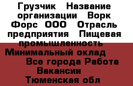 Грузчик › Название организации ­ Ворк Форс, ООО › Отрасль предприятия ­ Пищевая промышленность › Минимальный оклад ­ 25 000 - Все города Работа » Вакансии   . Тюменская обл.